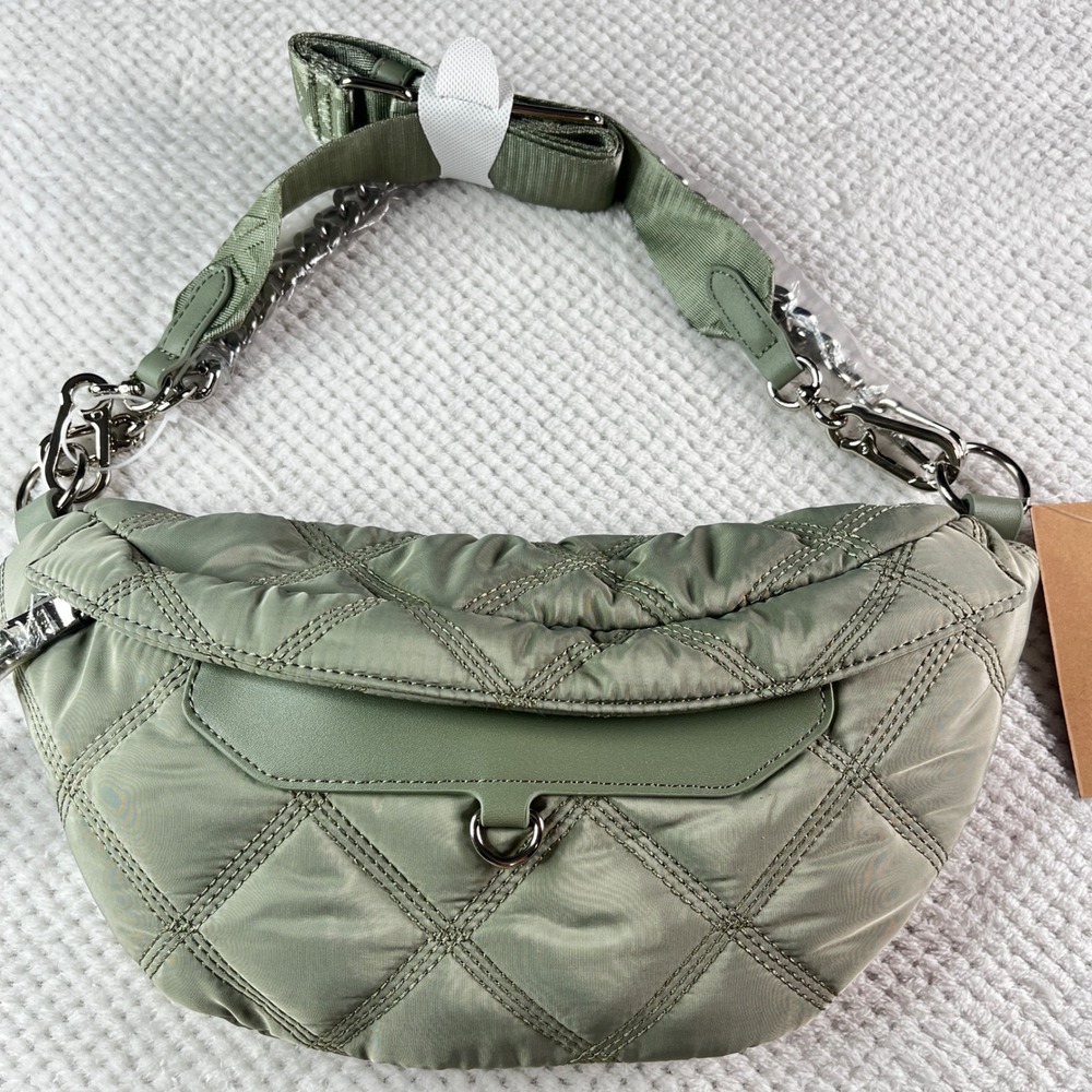 Steve Madden BCORY Sage‎ Quilted Nylon Sling Bag Fanny Pack Belt Bag Kids